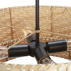 Alynnah 4 - Light  Rattan Dimmable Unique / Statement Tiered Drum Chandelier with Black Adjustable Hardware - Image 6
