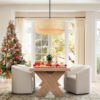 Alynnah 4 - Light  Rattan Dimmable Unique / Statement Tiered Drum Chandelier with Black Adjustable Hardware - Image 8