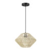 1-Light Bohemian Elegance Woven Pendant Light with Paper Rope Shade - Image 6
